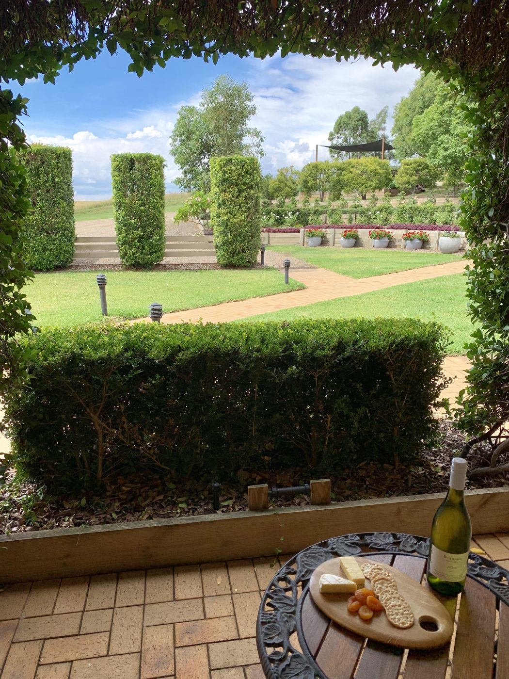 Cheese and wine on the terrace