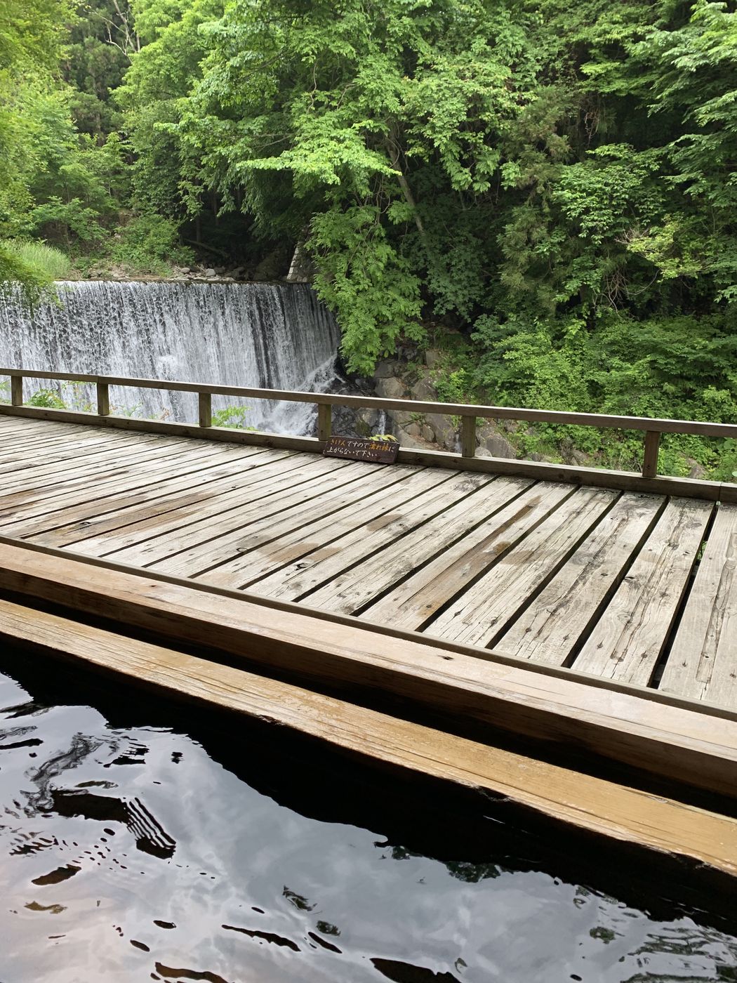 The river deck at Yakushi Onsen Hatago