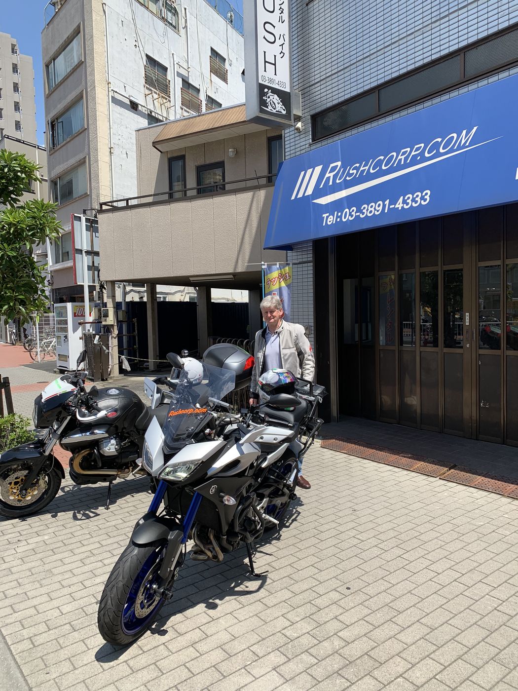Picking up the bike at Rush Bikes