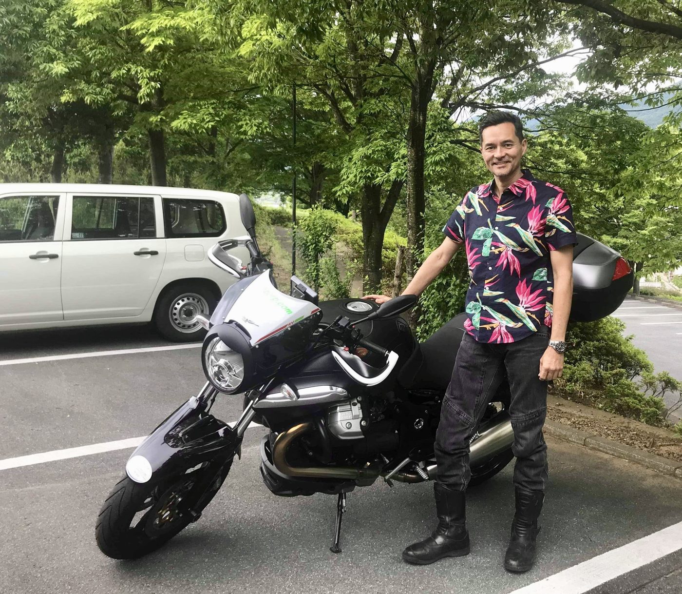 The Moto Guzzi at Budo no Oka