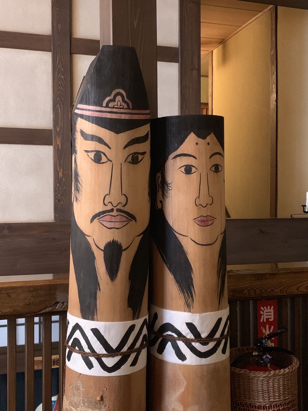 Carved figures at Naraya