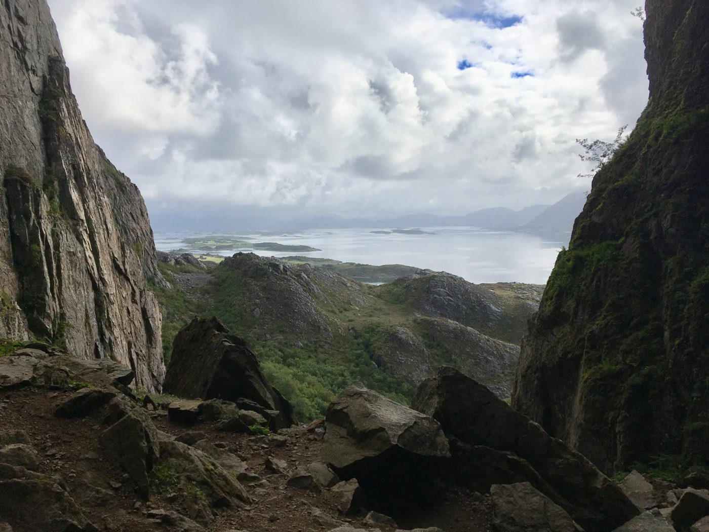 Looking out from Torghatten
