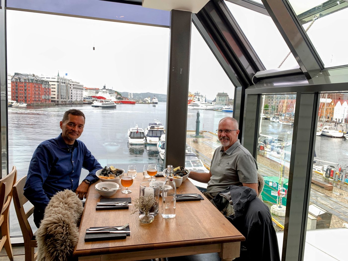 Dinner at Bryggeriet on the harbor