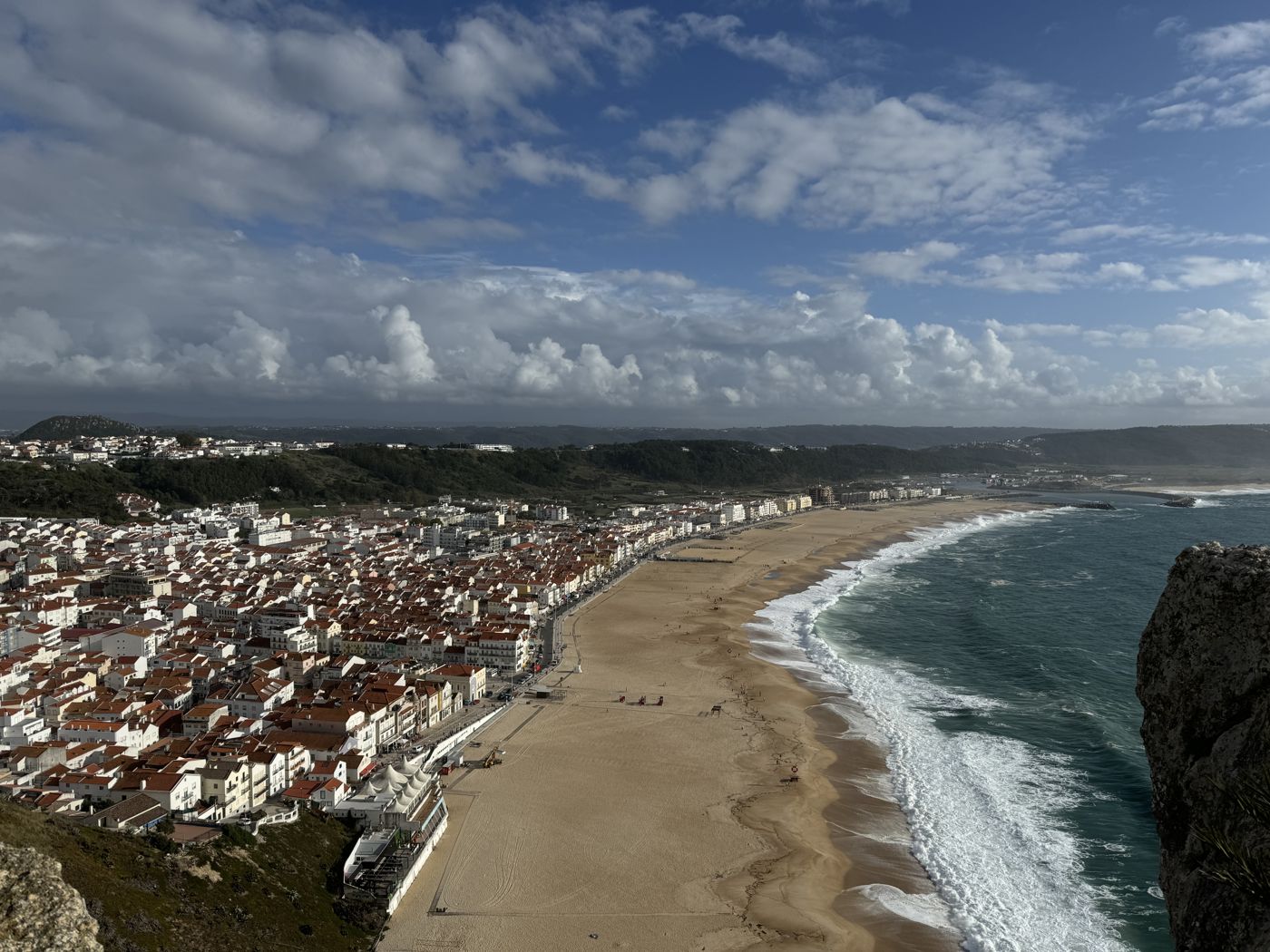 Nazaré from the cliffs