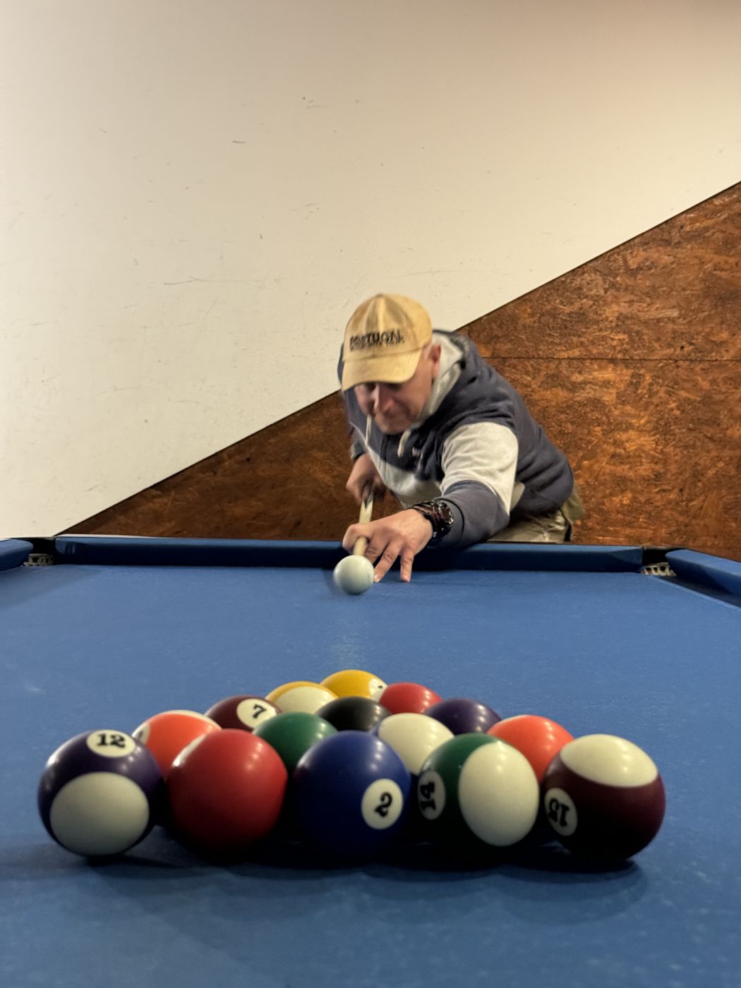 A game of pool after dinner