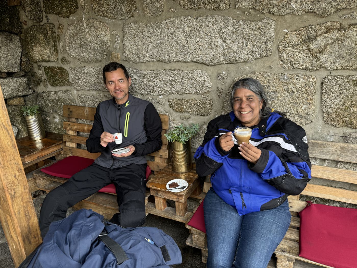 Coffee in a stone café
