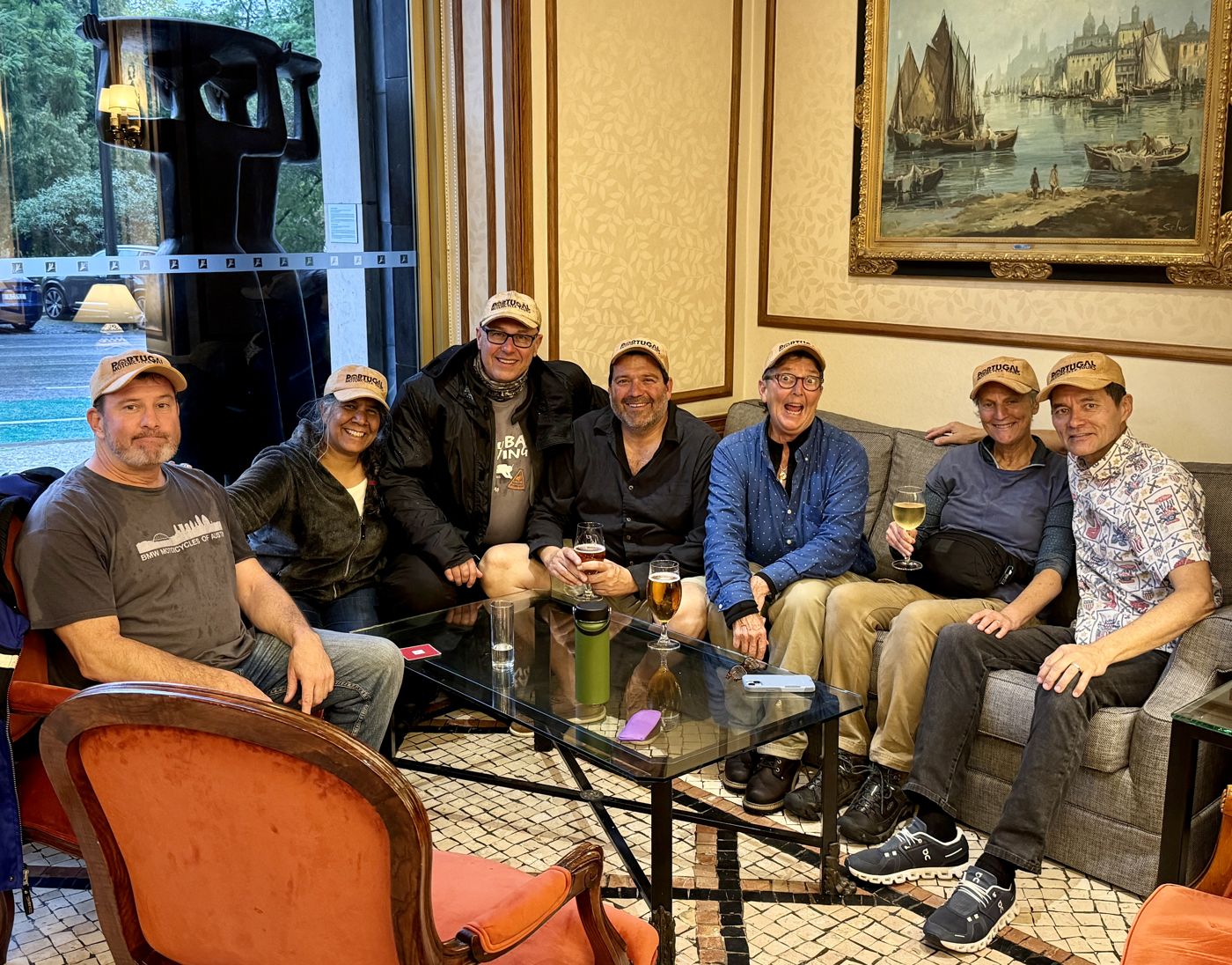 The group back in Lisbon