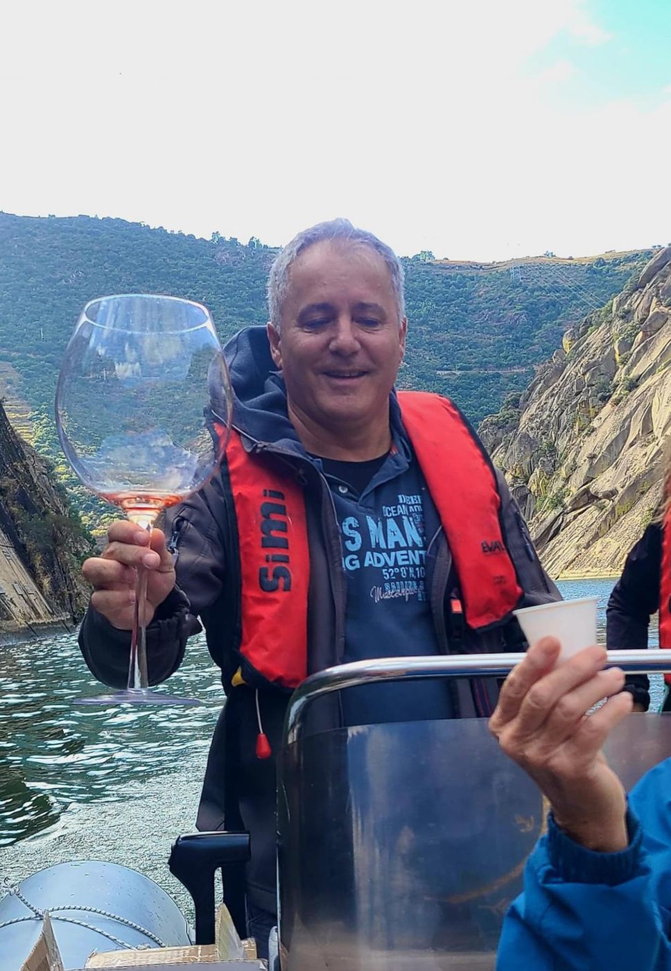 A toast on the boat