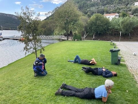 A rest on the riverbank