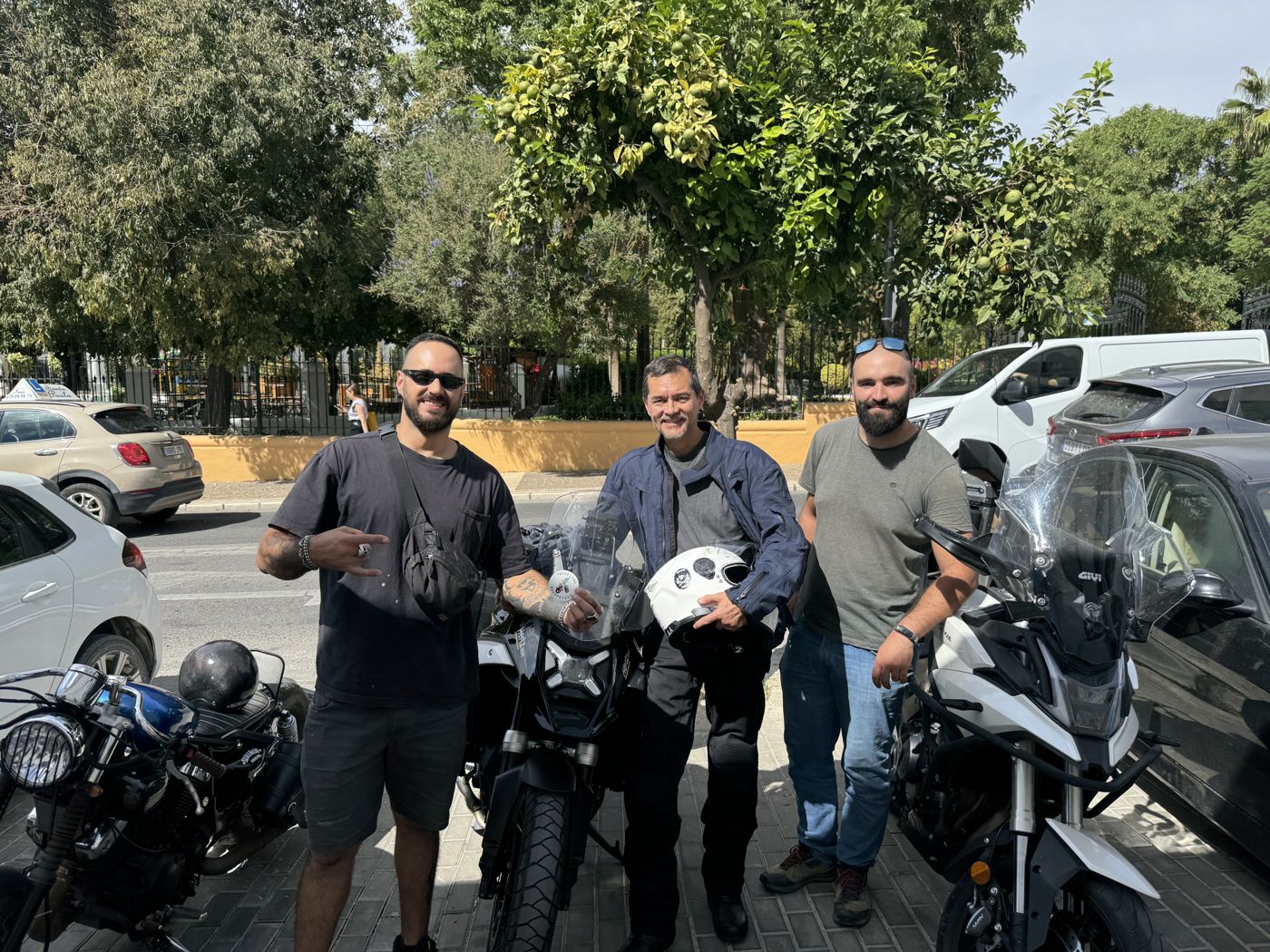 Meeting fellow riders in Osuna