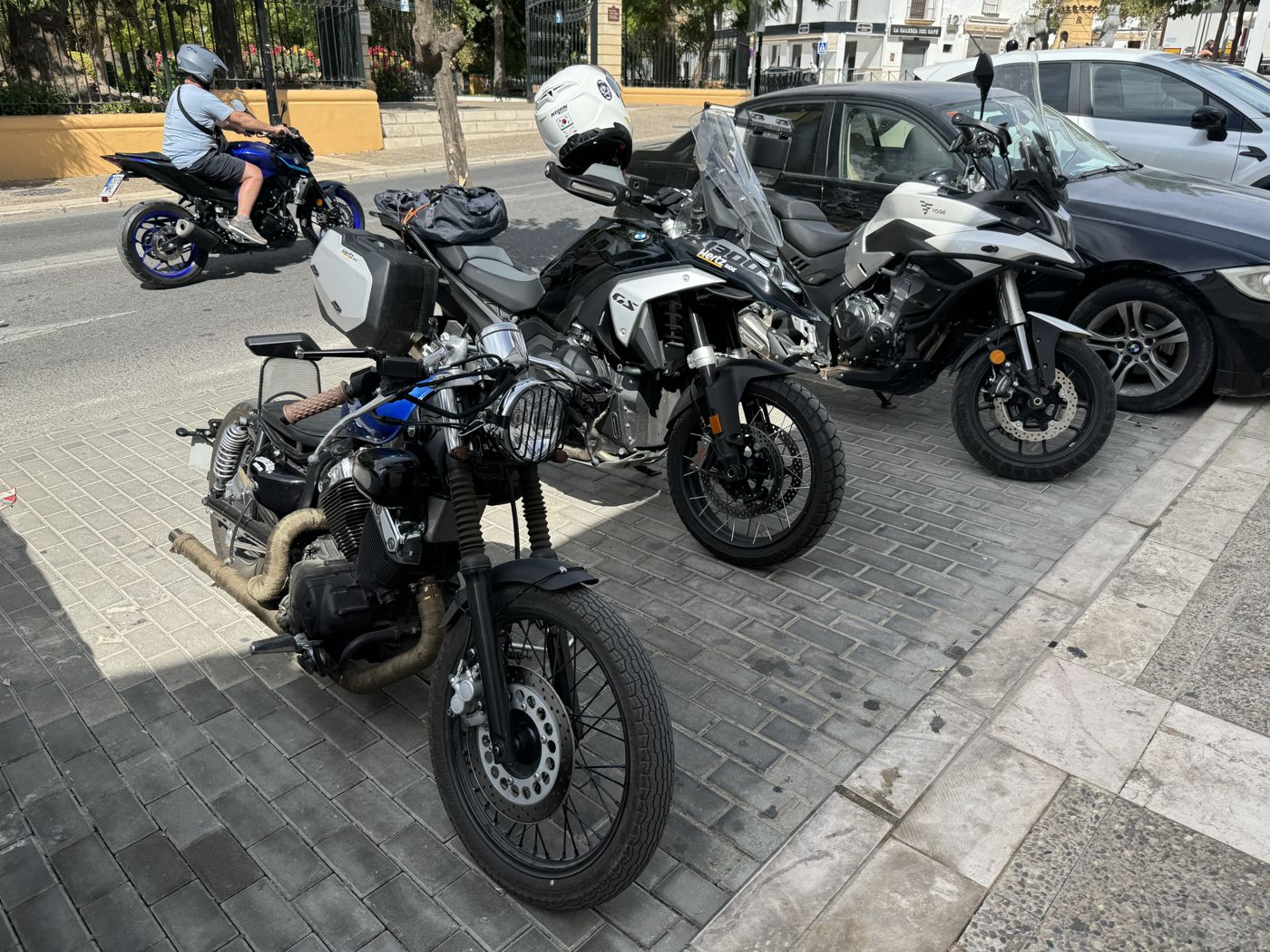 Bikes lined up in Osuna