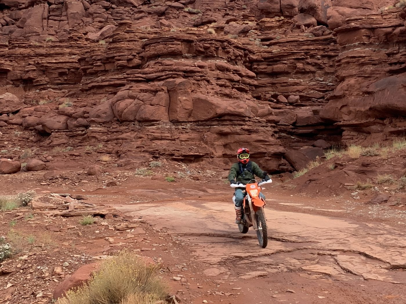 Riding the red rock