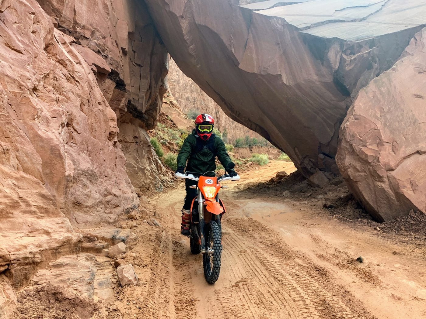 Under an overhang