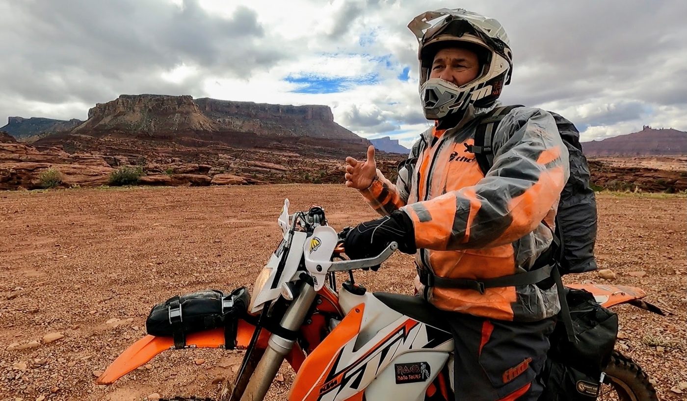 Our guide, Dave Lohner of Moab Moto Tours