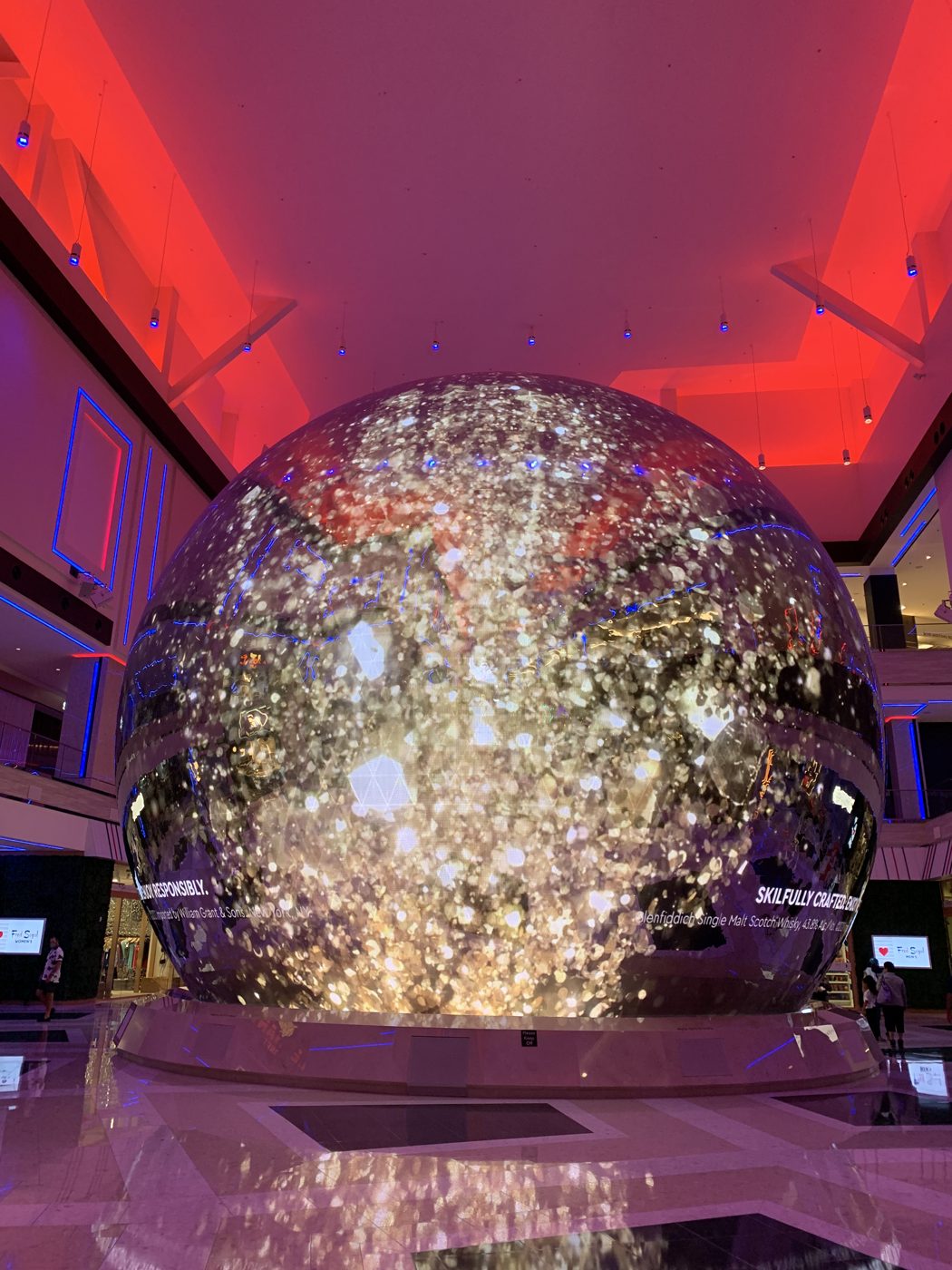 The chandelier globe at Resorts World