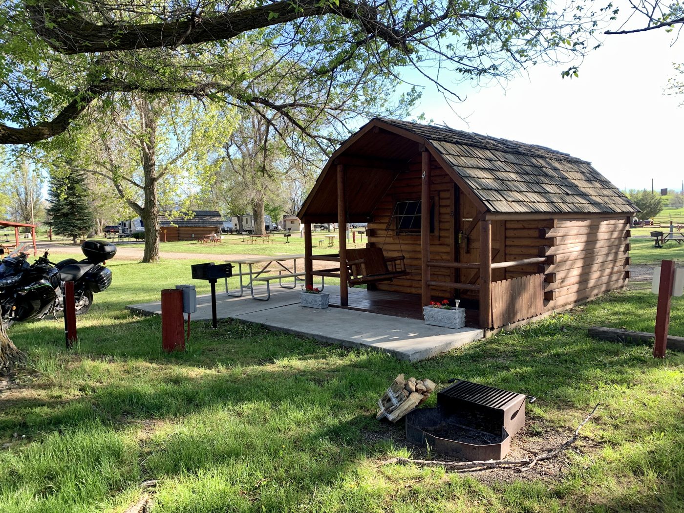 The cabin at the Sheridan KOA