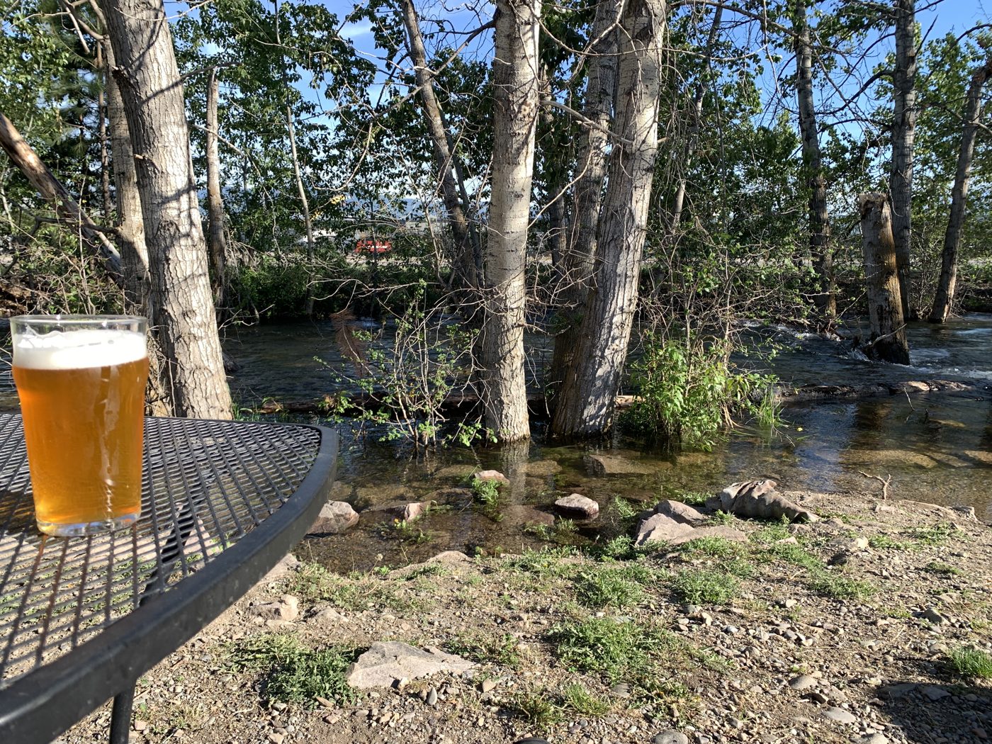 A beer by the river in Missoula