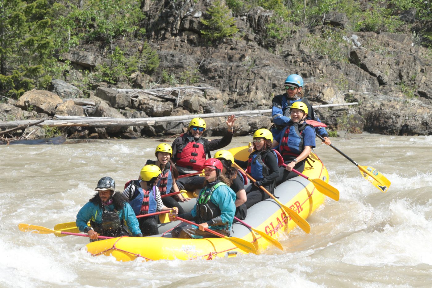 Whitewater rafting near Glacier