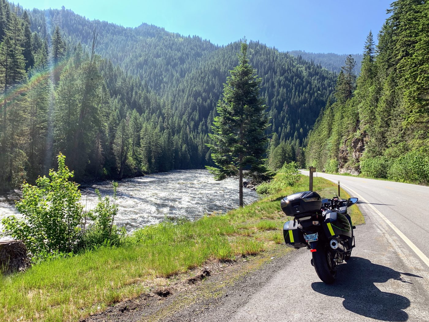 The Lochsa River along US-12, over Lolo Pass
