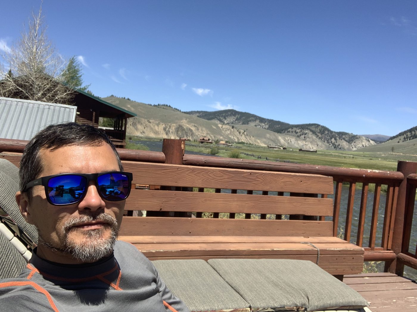 On the deck in Stanley