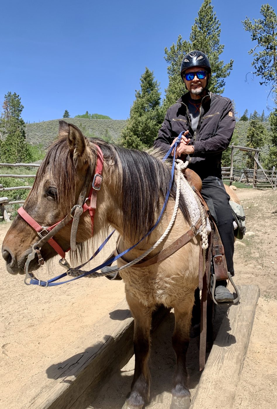 On horseback