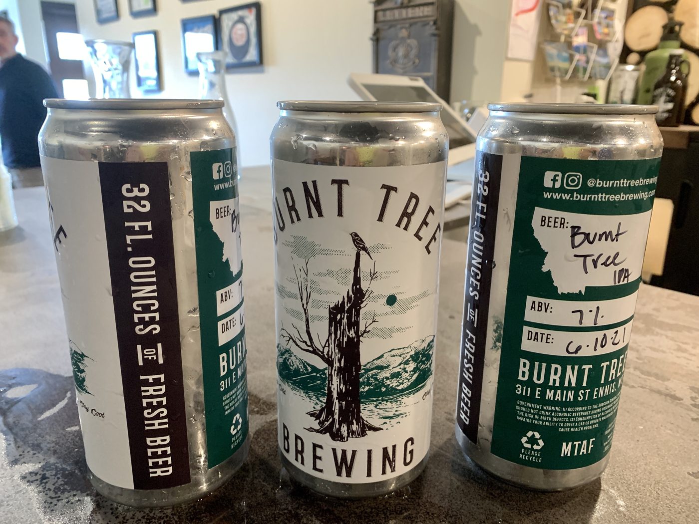 Burnt Tree Brewing crowlers to go