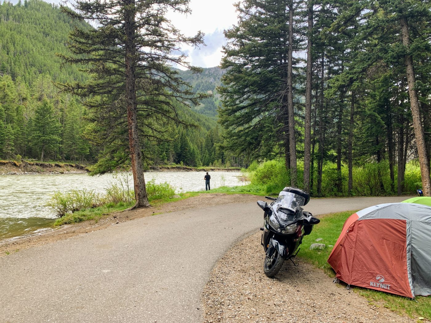 Camp by the Gallatin