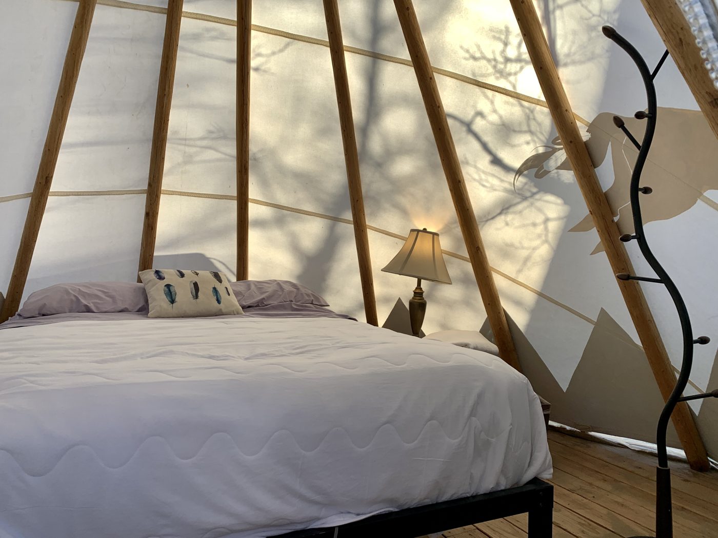 Inside the teepee