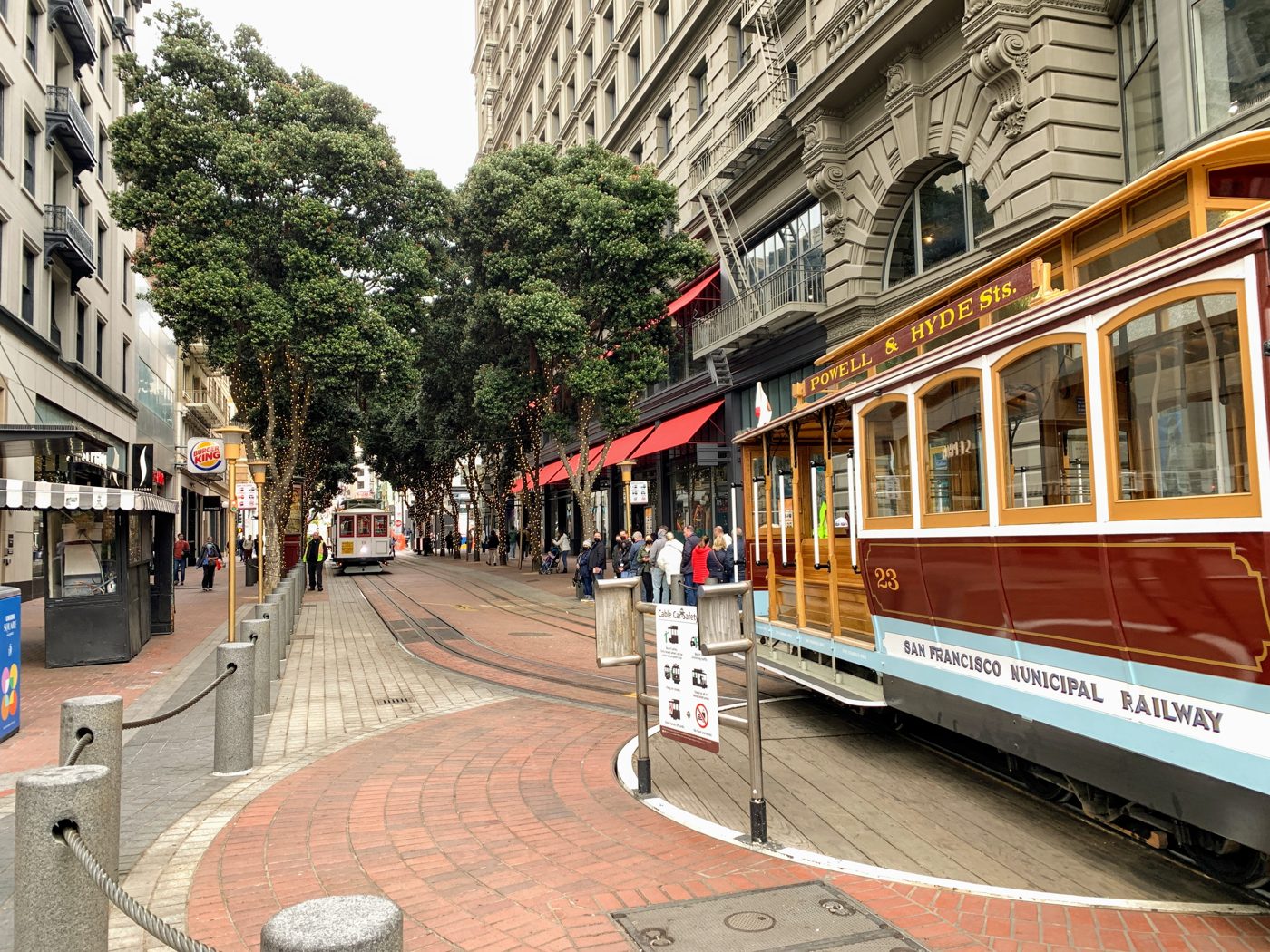 A cable car on Powell Street