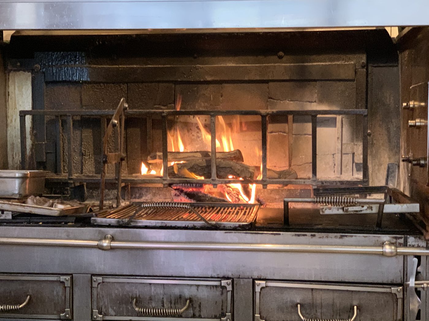The wood-fired grill at Cotogna