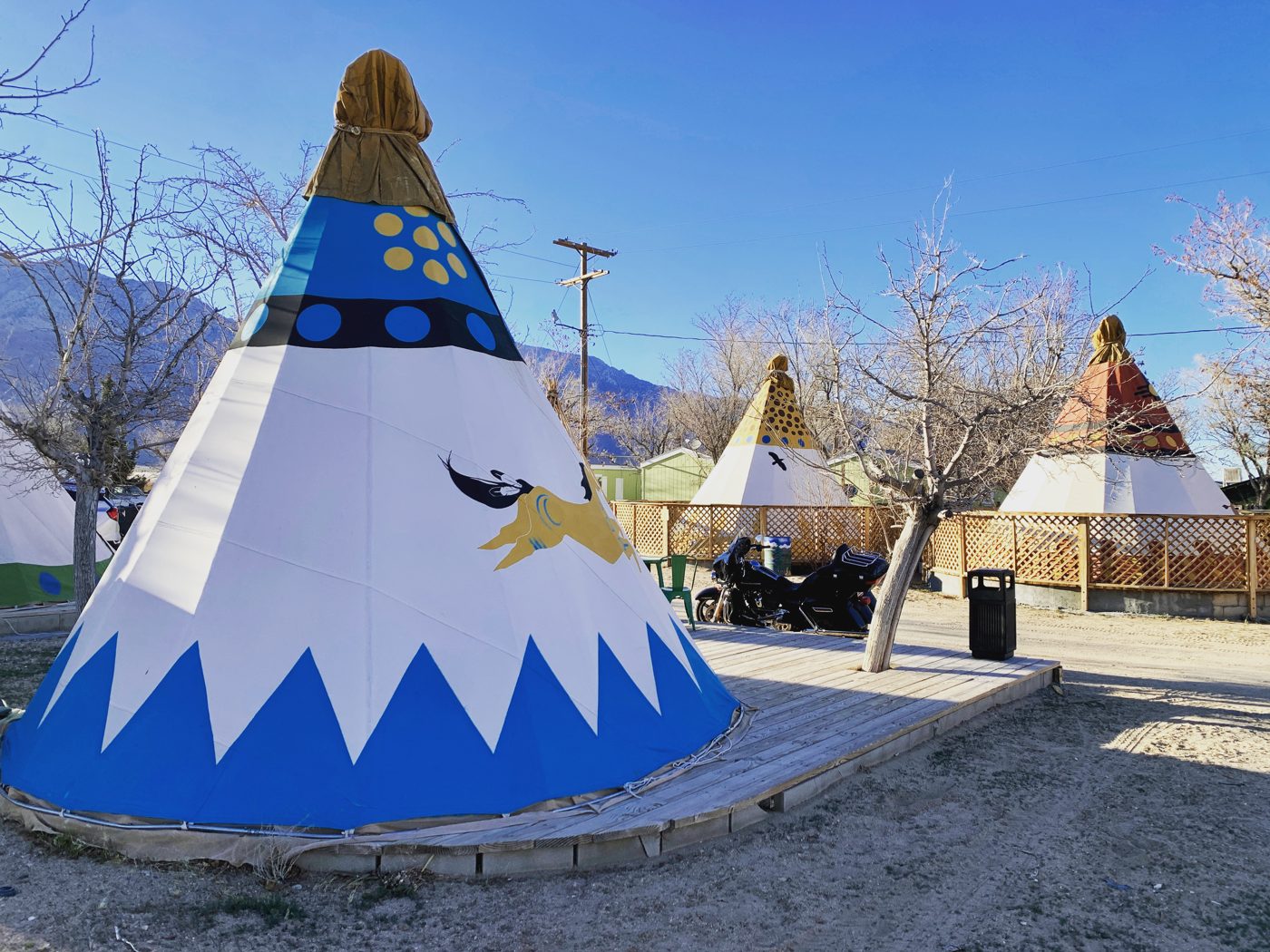 The teepees at Olancha