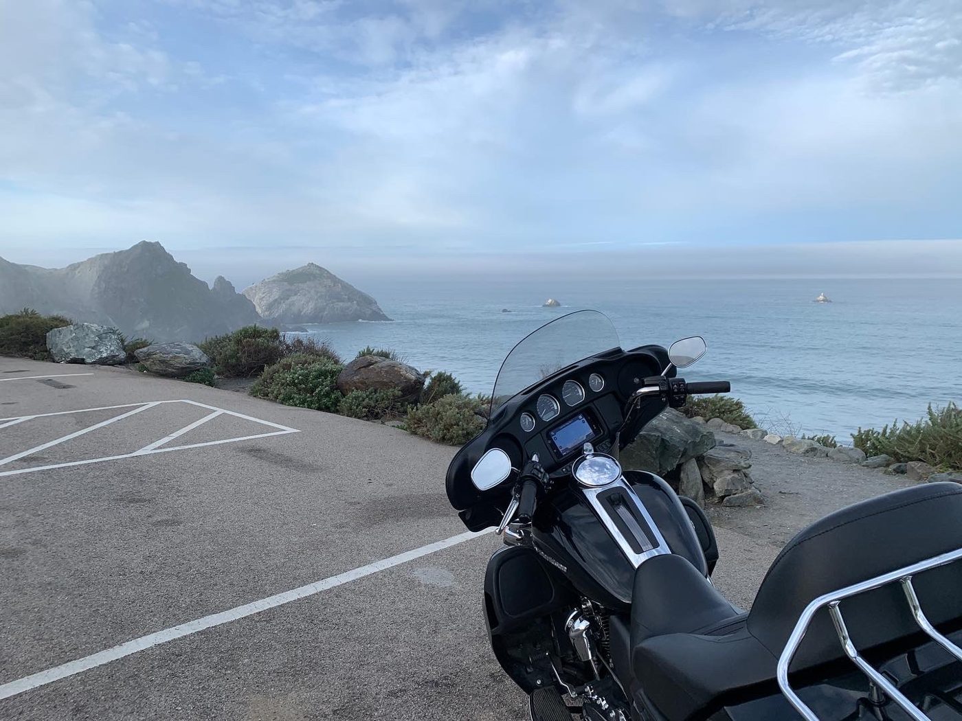Pulled over above the Pacific
