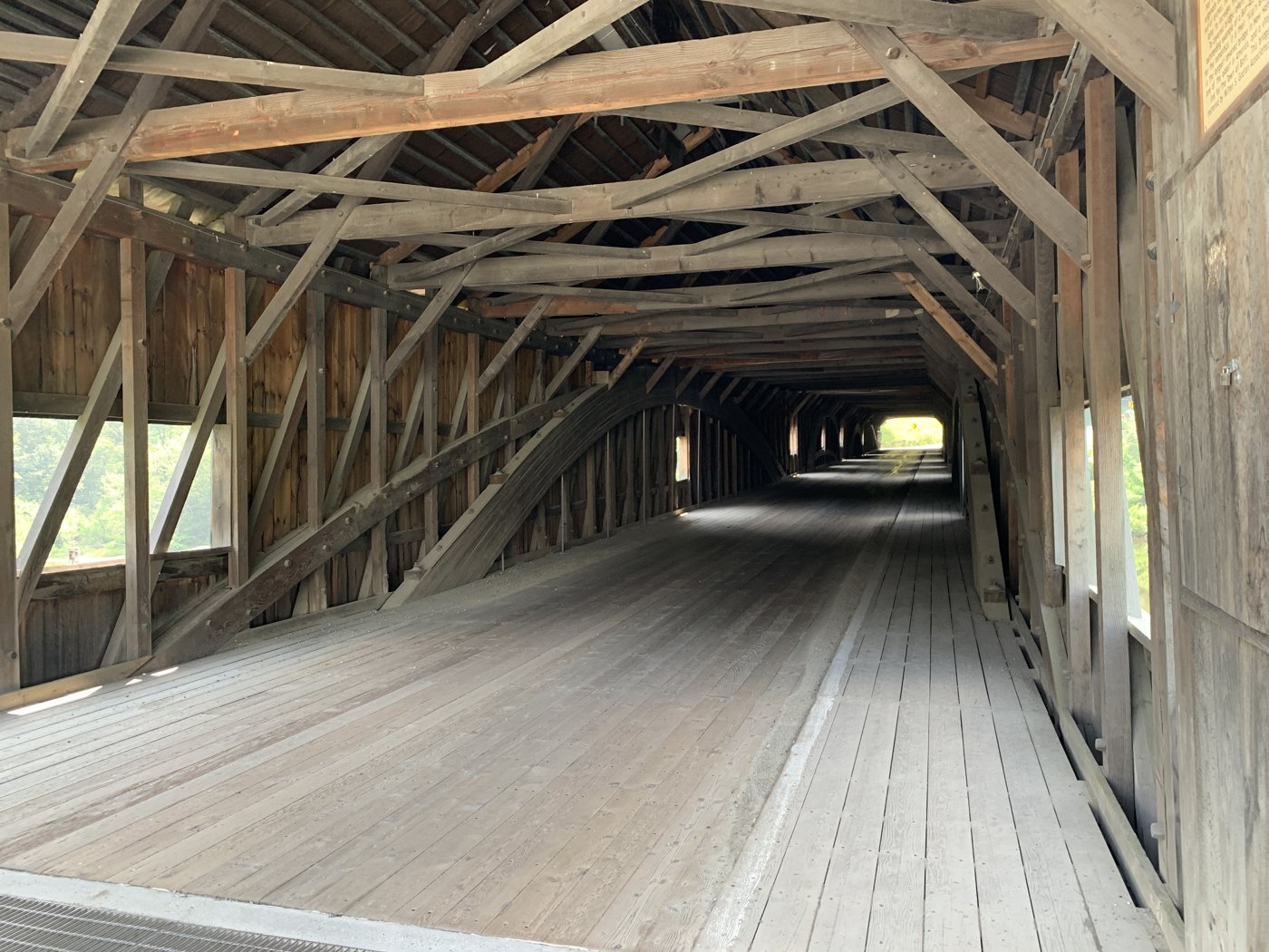 Inside the Bath Covered Bridge